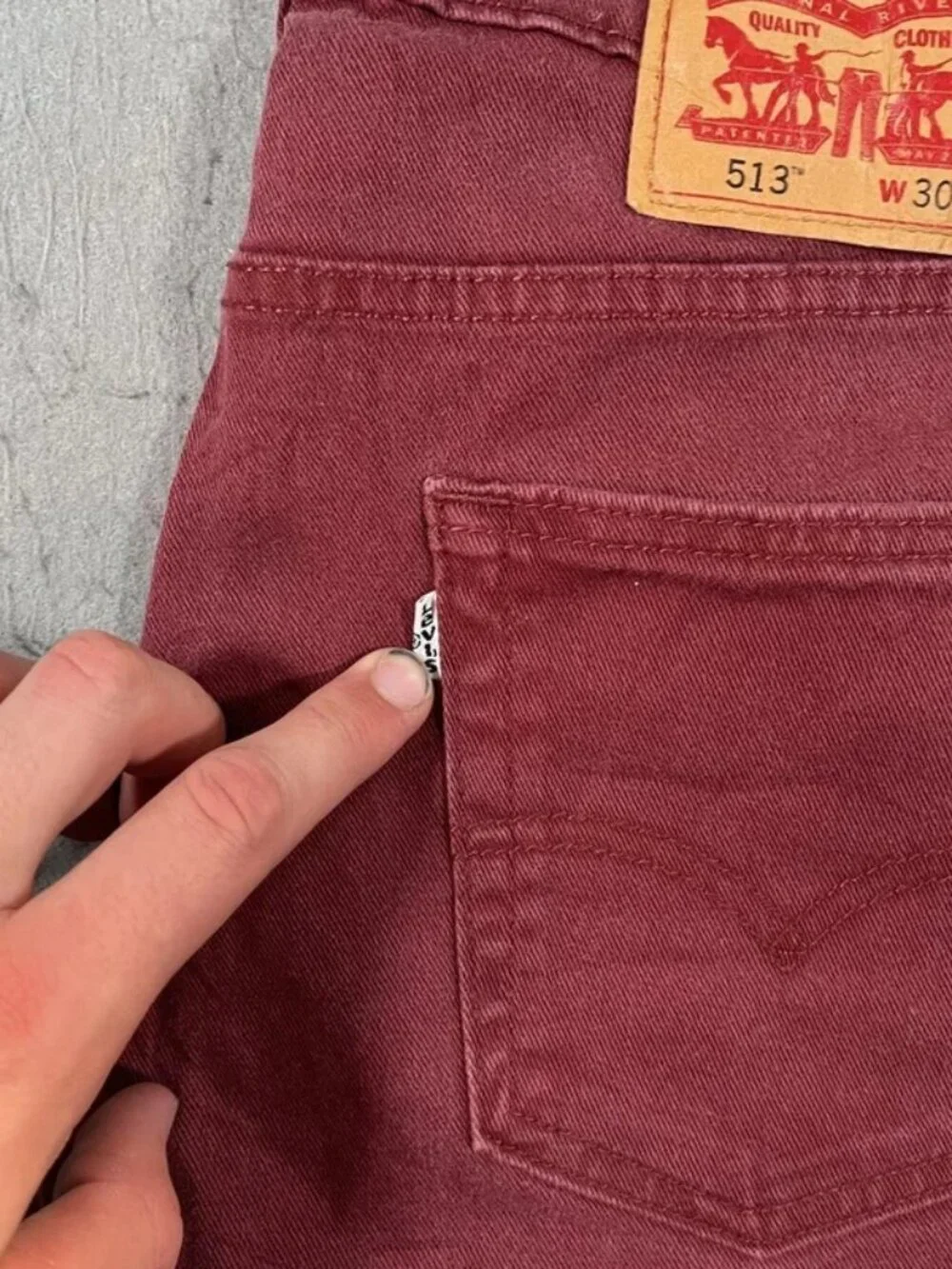 Levi’s 513 Pink Slim Straight Denim Jeans W30 L30
